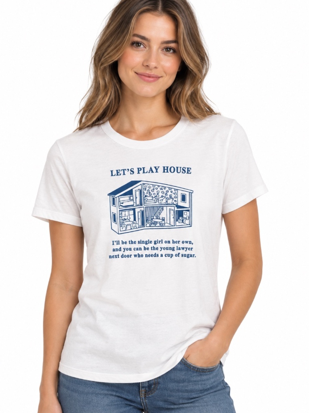 Abercrombie & Fitch Vintage Y2K Tee with 'Let's Play House' Graphic